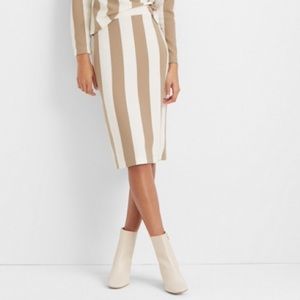 NWT Club Monaco Striped Pencil Skirt M